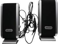 Unique USB Multimedia Speakers Black & Silver