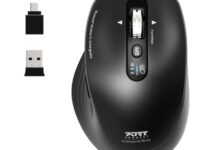 Port Connect Business 2.4GHz Rechargeable Bluetooth Wireless Mouse - Black