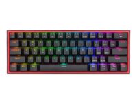 Redragon K616 FIZZ Pro 61-Key RGB Mechanical Gaming Keyboard – Black (60%, RGB, Wireless/Wired, Hot-Swappable)