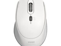 Port Connect Silent 1600DPI 3 Button Wireless Mouse - White
