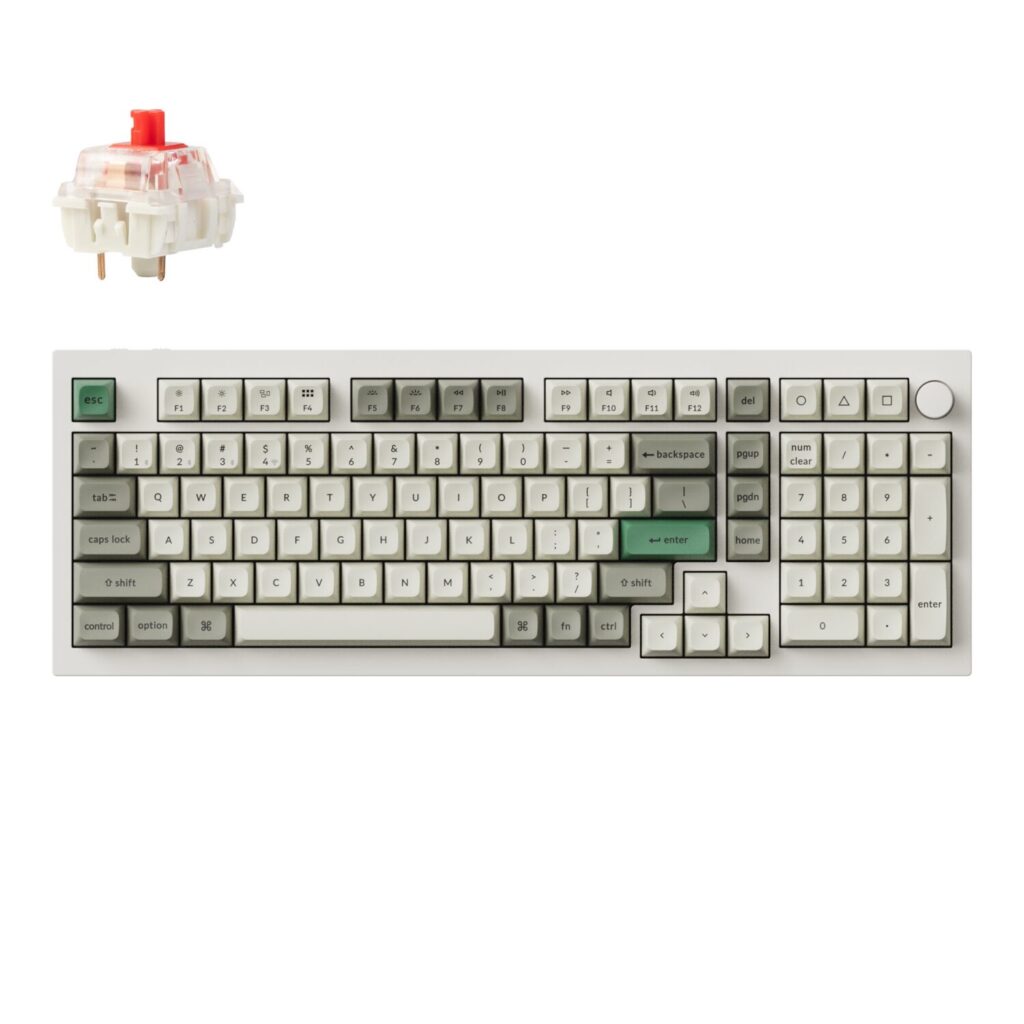 Keychron Q5M-P1 QMK/VIA Wireless Custom Keyboard - Shell White