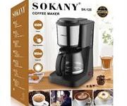 Sokany 900ml Black and Silver Coffee Maker
