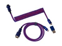 Keychron Premium Coiled Aviator USB Cable | Type-C + USB-A Adapter | Detachable Aviator Connector | 108 cm