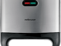 Mellerware 800W 2 Slice Non-Stick Black Sandwich Maker