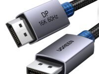 UGREEN DP131 DisplayPort 2.1 Braided Cable 1M ( 80Gbps | 16K | 60Hz ) - Black/Grey