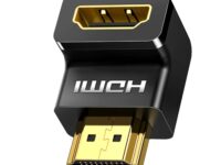 UGREEN HD112 HDMI 4K Male to Female Down-angled Connector - Black