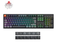 Keychron K10 QMK Full-size RGB Wireless Custom Mechanical Keyboard V.2 (Super RED Switch) – Black