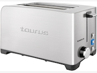 Taurus 4 Slice 1400W Stainless Steel Brushed Toaster