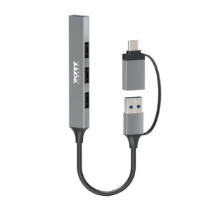 Port Connect USB Type-C to 4-port USB-A 3.0/2.0 Hub