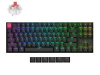 Keychron K8 QMK 80% TKL Wireless Mechanical Keyboard V2 Red Switches - Black