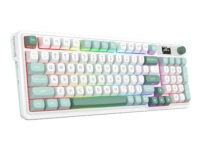 Redragon K719WGB GALATIN RGB PRO Full sized Wireless Gaming Keyboard - White