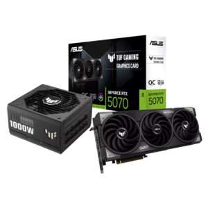 Asus TUF Gaming GeForce RTX 5070 OC Edition and 1000W 80 PLUS Gold Modular Power Supply Bundle 
