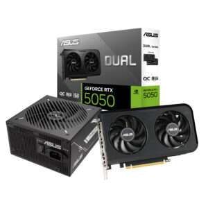 Asus Nvidia GeForce RTX 5050 OC Edition and 750W 80 PLUS Bronze Non-Modular Power Supply Bundle