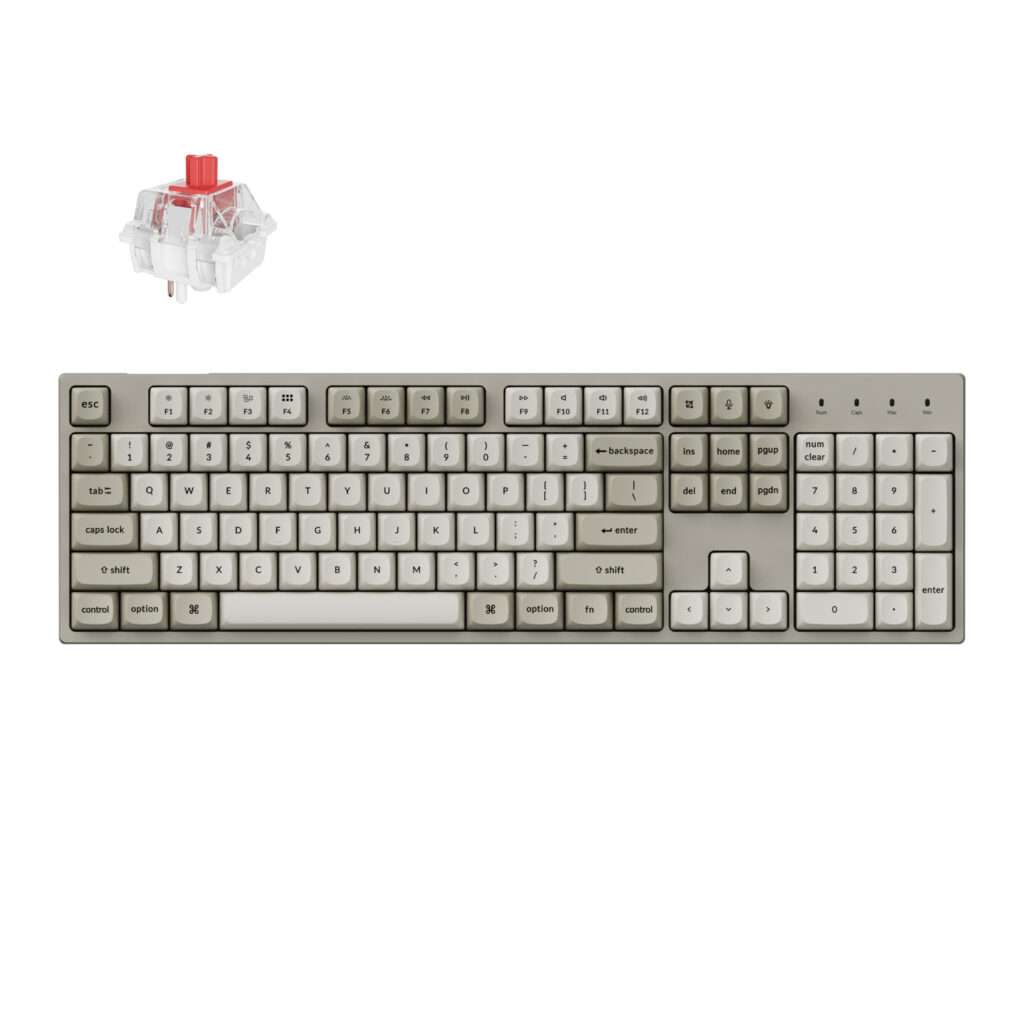 Keychron C2 Pro 100% 8K Super Red Switch Hot-Swap RGB Wired Custom Mechanical Keyboard