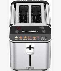 Feelive 2 Slice Stainless Steel Digital Smart Toaster