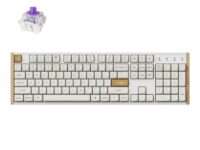 Keychron K10 HE Special Edition Full-size Hot-Swap Gateron Dbl-Rail Nebula Switch RGB Wireless Keyboard - White (Wood + Al)