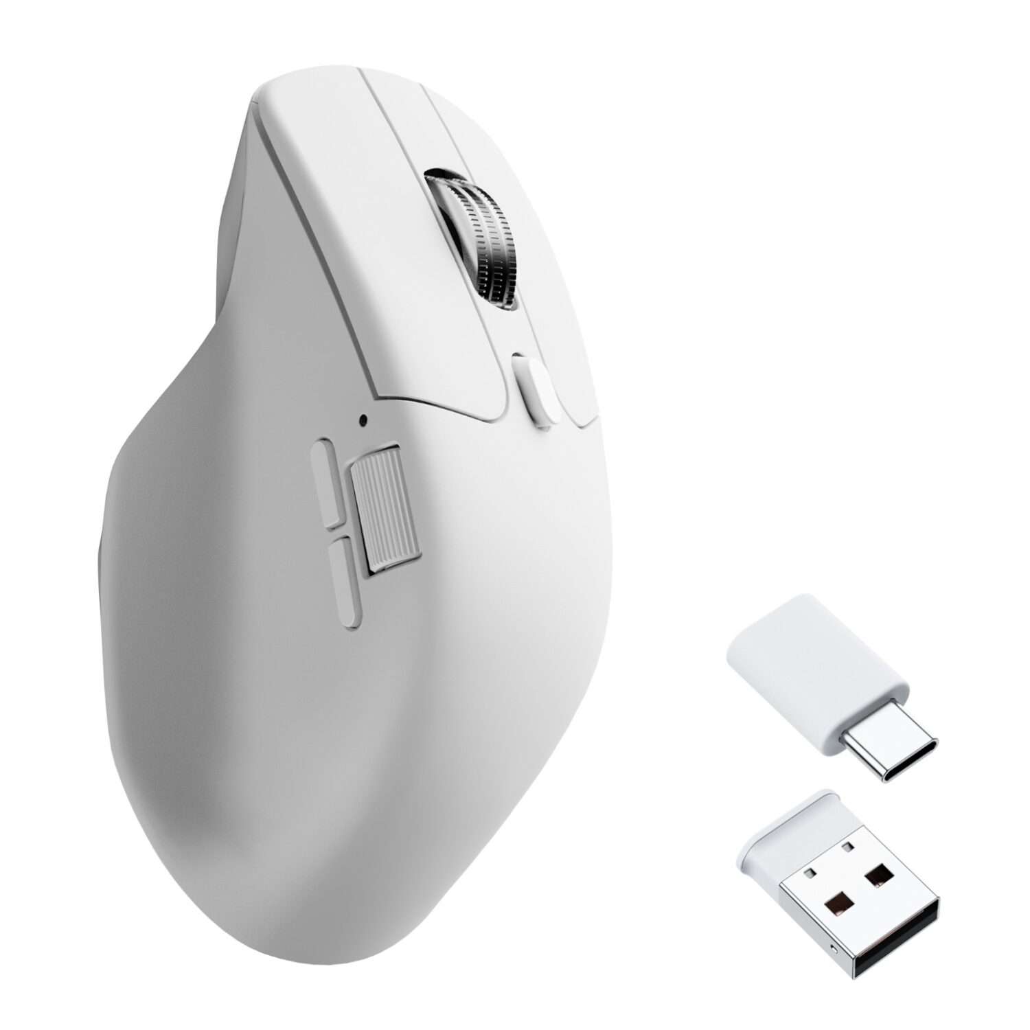Keychron M6SB72 1K Wireless Mouse (BT/2.4GHz/Wired) with Huano silent Micro switch and premium wheel - White - Image 1