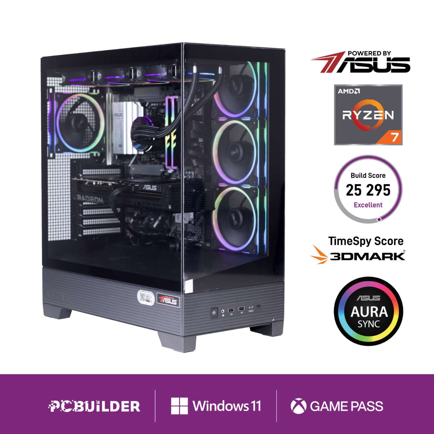 PCBuilder Ryzen 7 7800X3D MAXIMUS Windows 11 Gaming PC - Image 1