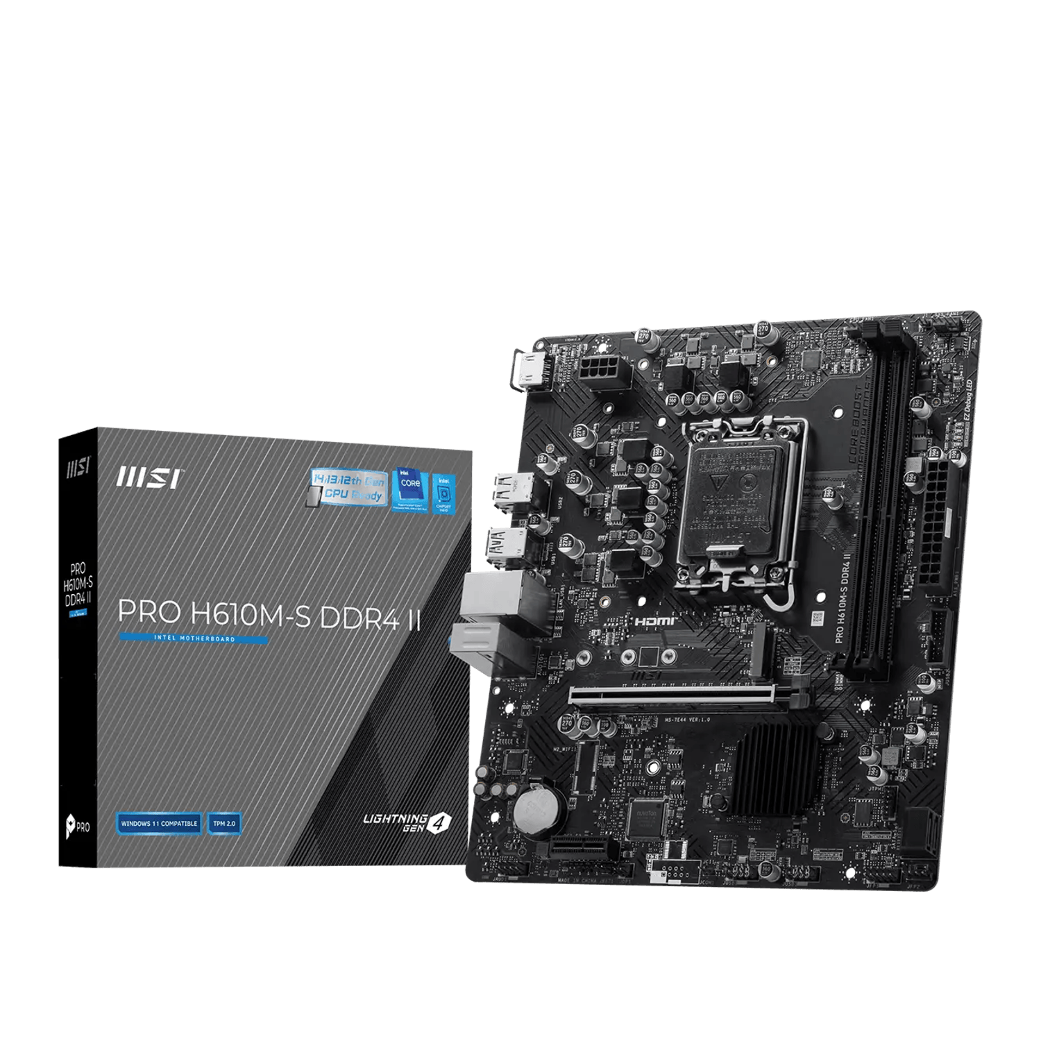 MSI PRO H610M-S DDR4 II LGA1700 M-ATX Motherboard - Image 1