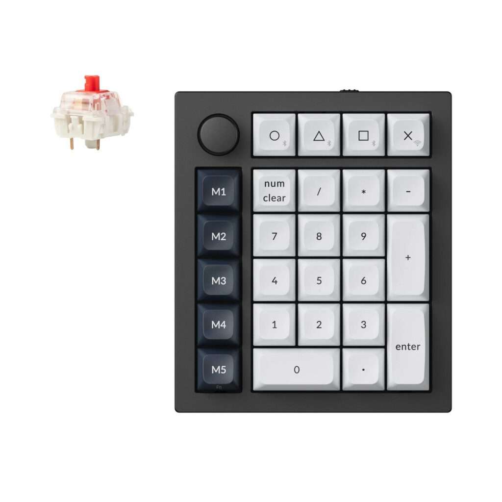 Keychron Q0 Max QMK Gateron Jupiter Red RGB Wireless Custom Number Pad Carbon Black