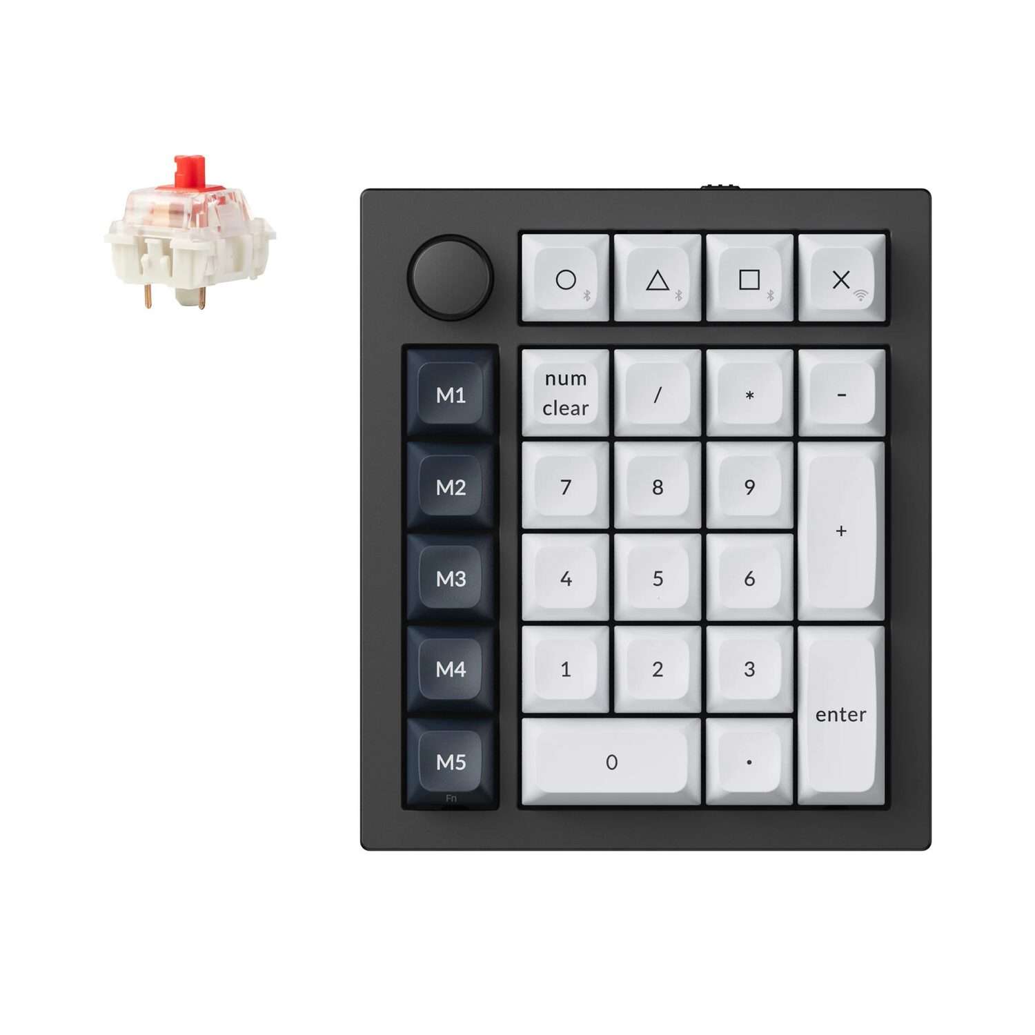 Keychron Q0 Max QMK Gateron Jupiter Red RGB Wireless Custom Number Pad Carbon Black - Image 1