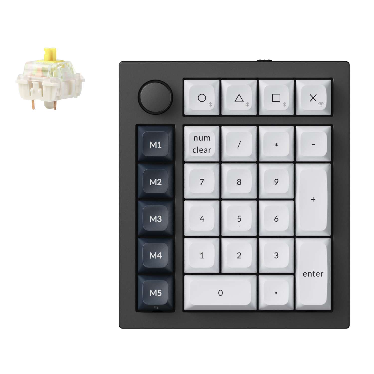 Keychron Q0 Max QMK Gateron Jupiter Banana RGB Wireless Custom Number Pad Shell White - Image 1