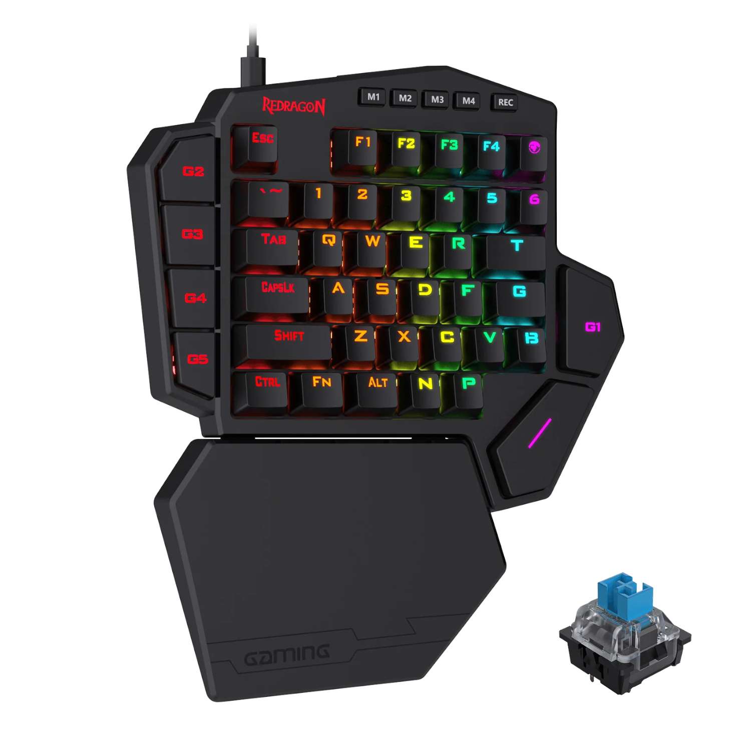 Redragon K585 DITI ELITE PRO RGB 40% Wireless Mechanical Gaming Keyboard - Blue Switches - Image 1