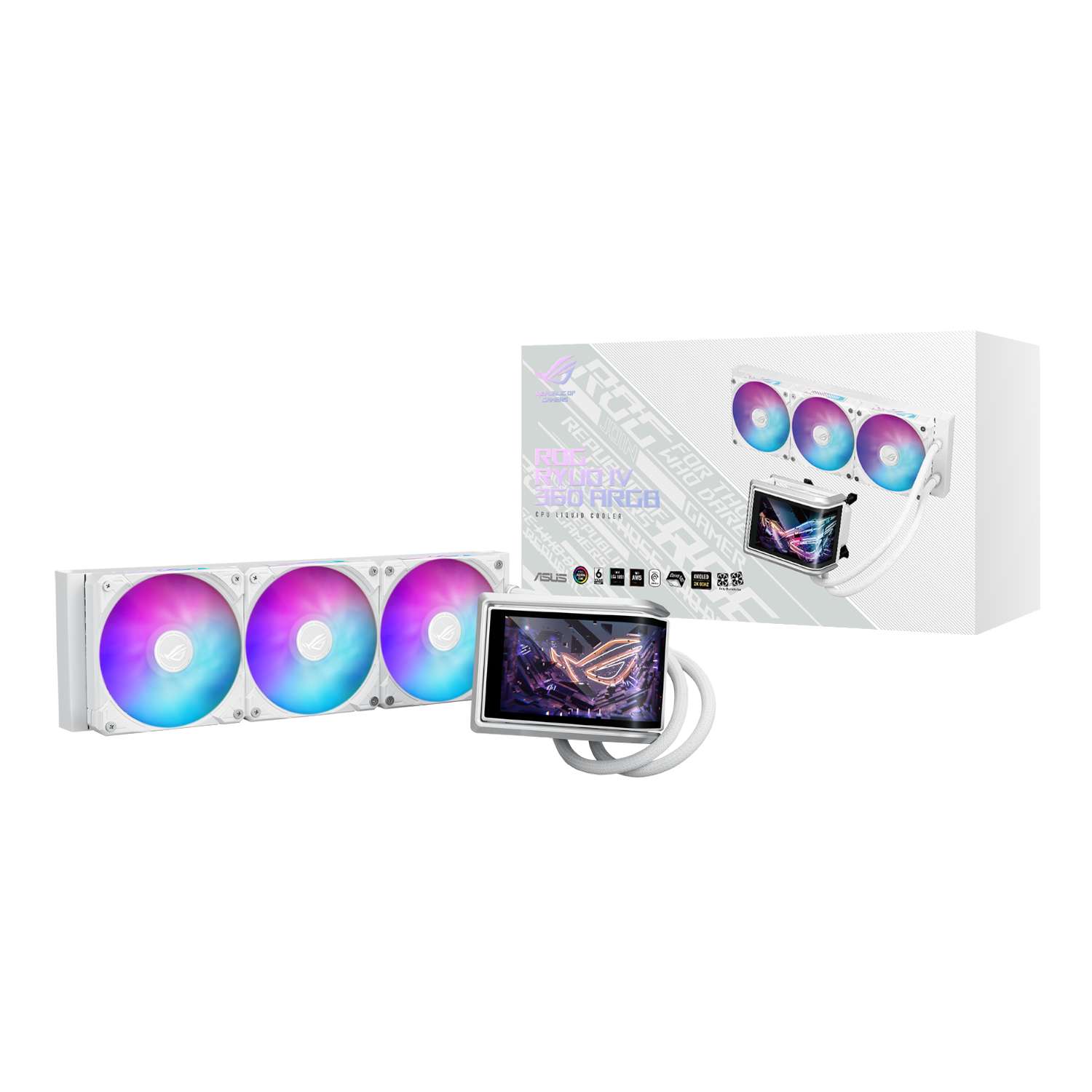 ASUS ROG RYUO IV 360 ARGB Liquid CPU Cooler White Edition - Image 1