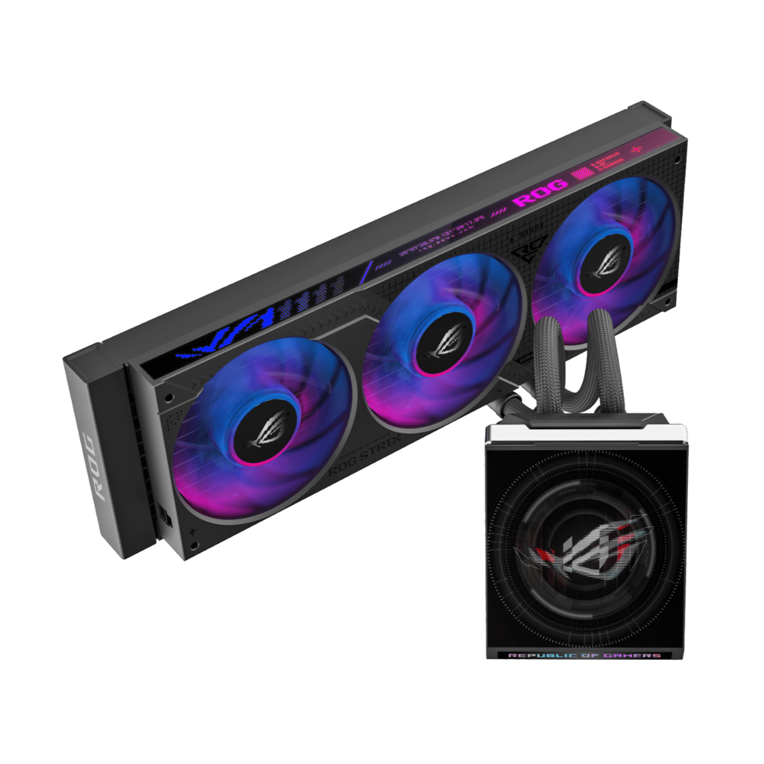 ASUS ROG Strix SLC IV 360 ARGB LCD Liquid CPU Cooler - Black - Image 1