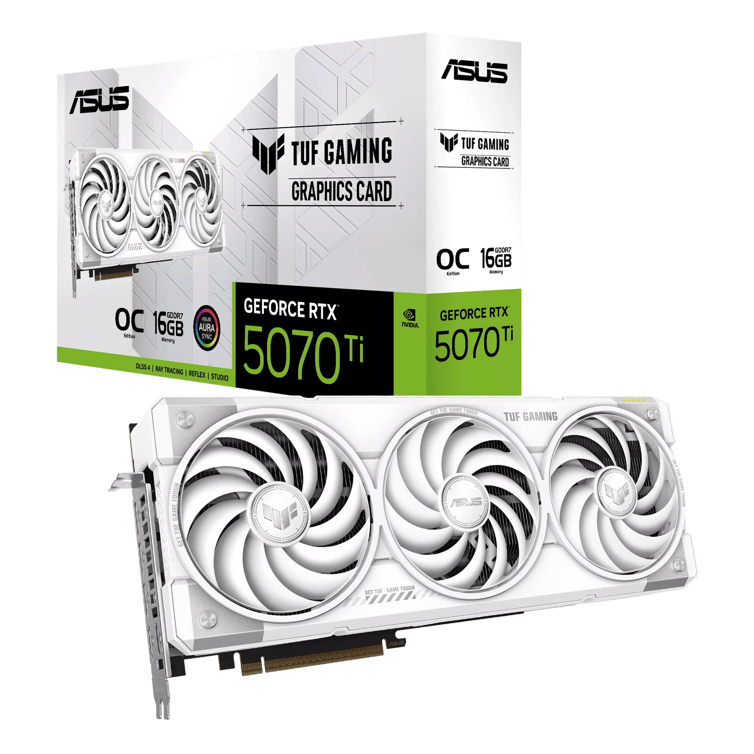 ASUS GeForce RTX 5070Ti TUF GAMING 16GB OC White Graphics Card - Image 1