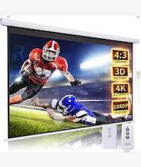 HTPNEO 120 Inch Electronic Projector Screen with Remote