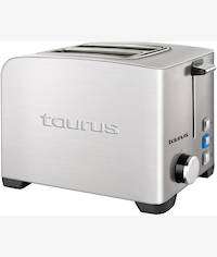 Taurus 850W 2 Slice Brushed Stainless Steel Toaster