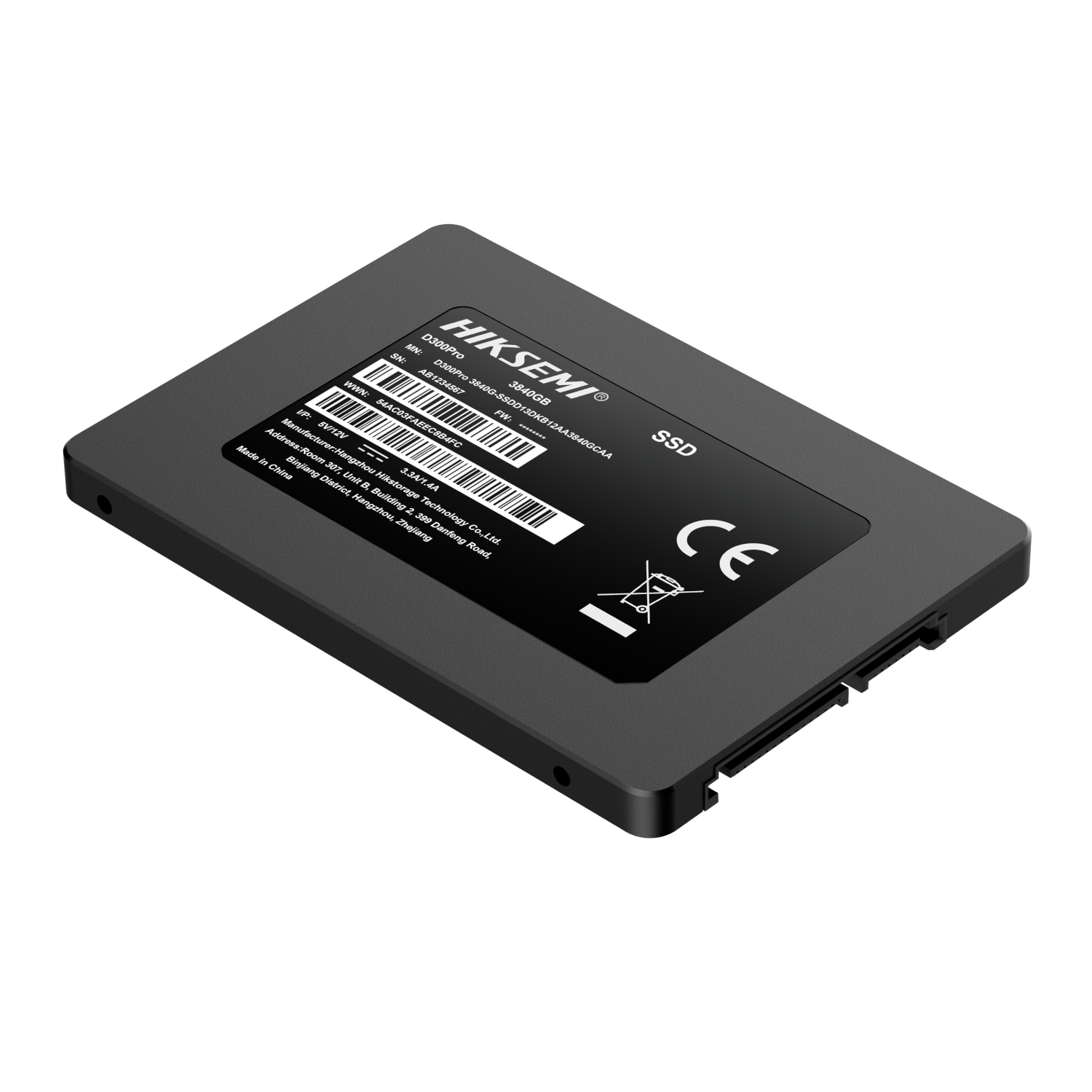 Hiksemi D300 PRO Tantalum Capacitor 3840GB SATA III Enterprise SSD - Image 1