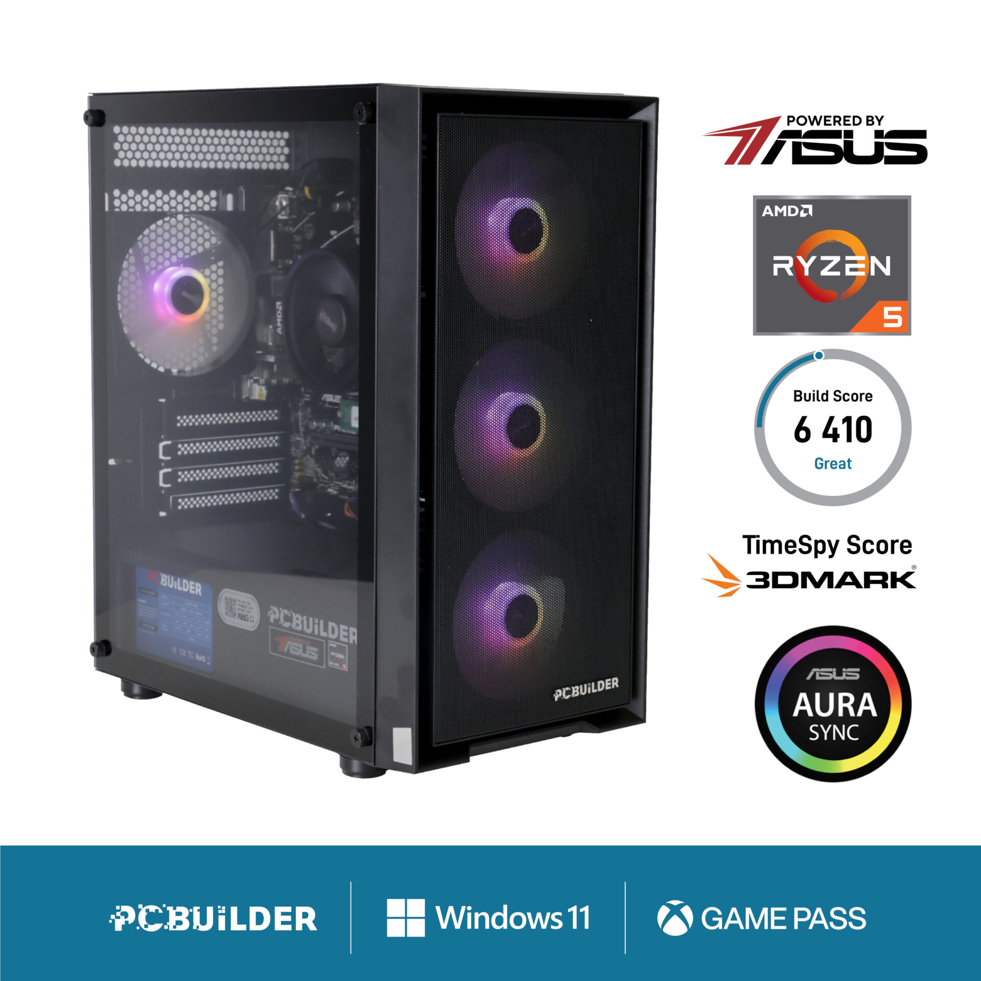 PCBuilder Ryzen 5 5500 STALKER Windows 11 Gaming PC - Image 1