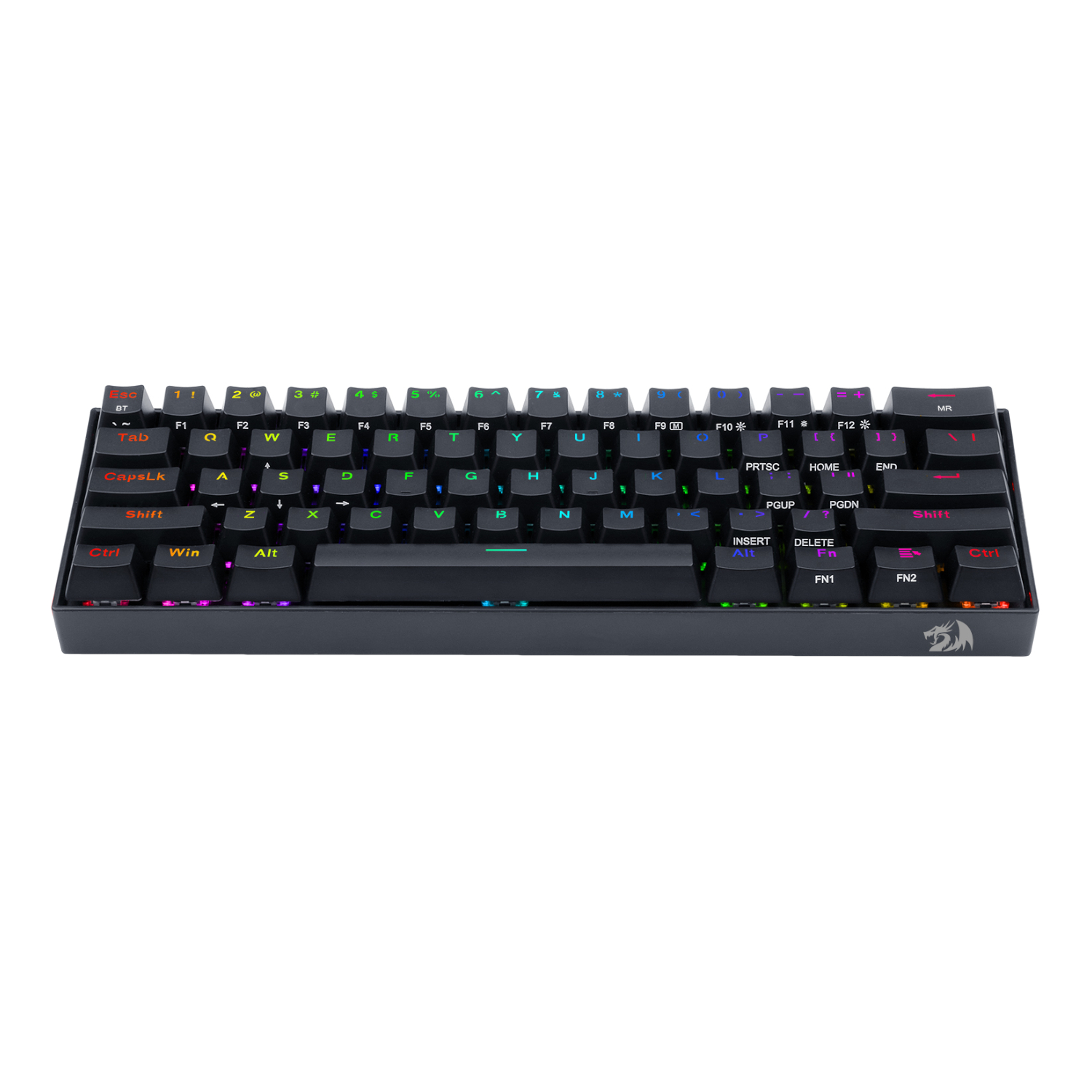 REDRAGON DRACONIC PRO Mechanical 61 Key|Bluetooth 5.0|RGB 9 Colour Modes|Rechargable Battery|Type-C Charging Cable Gaming Keyboard - Black - Image 1