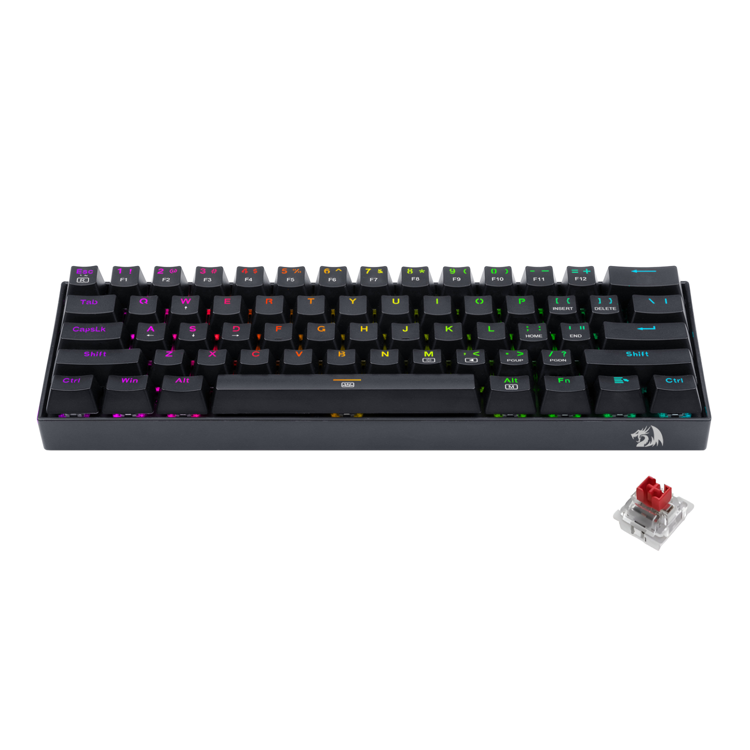 REDRAGON DRAGONBORN Wired Mechanical Keyboard RGB 67Key Design - Black - Image 1