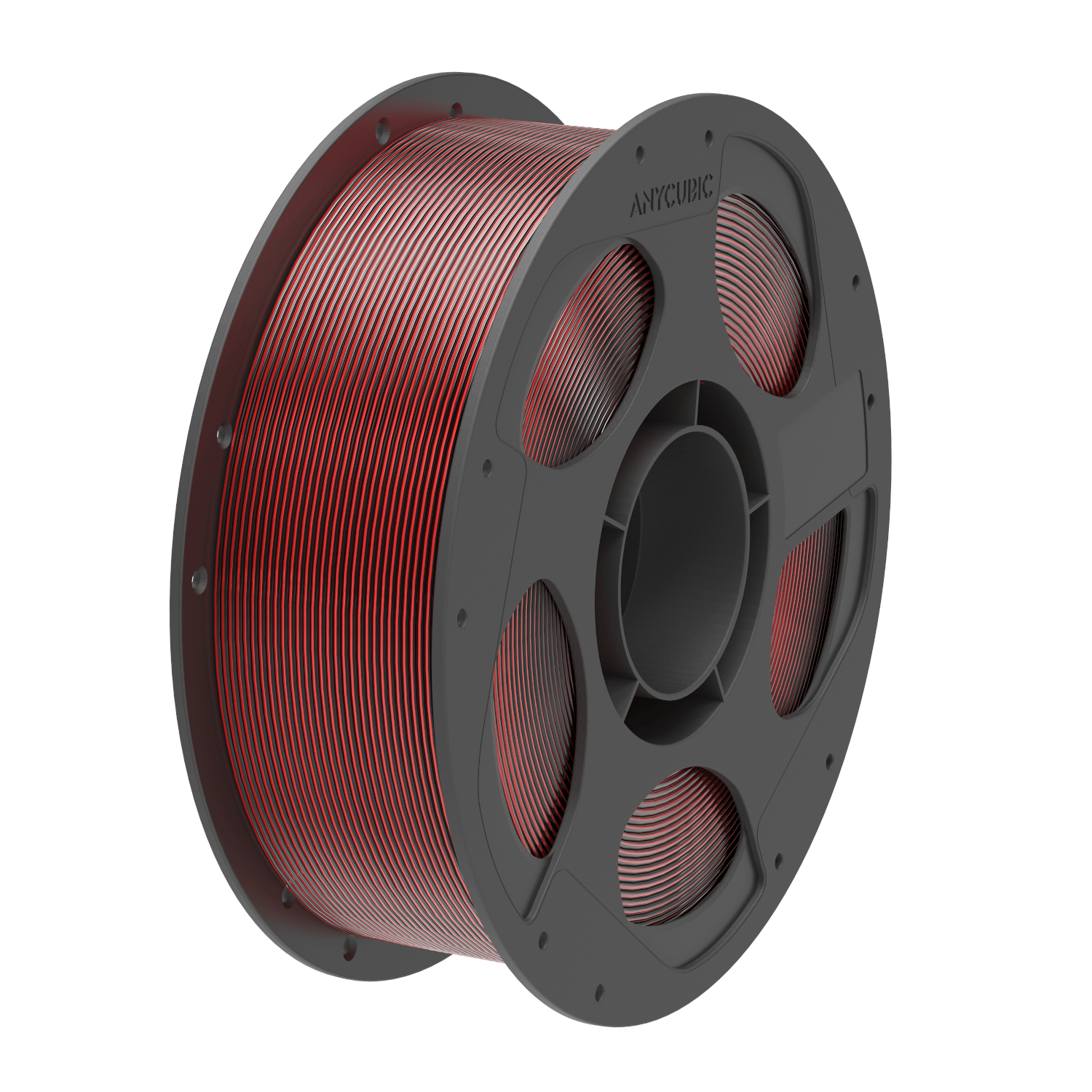 Anycubic PLA Silk Dual Filament 1kg – Black/Red - Image 1