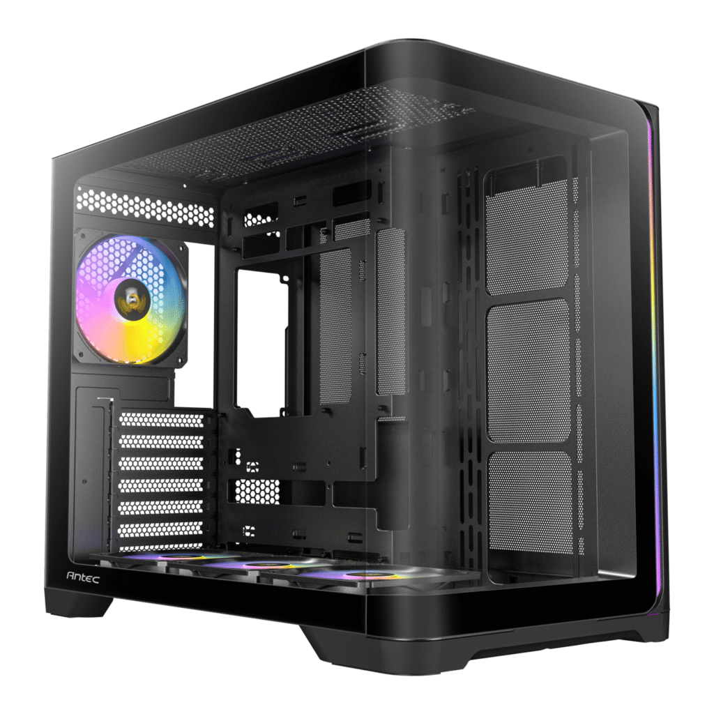Antec C5 CURVED ARGB ATX | Micro-ATX | ITX ARGB Dual Chamber Mid-Tower Gaming Chassis - Black