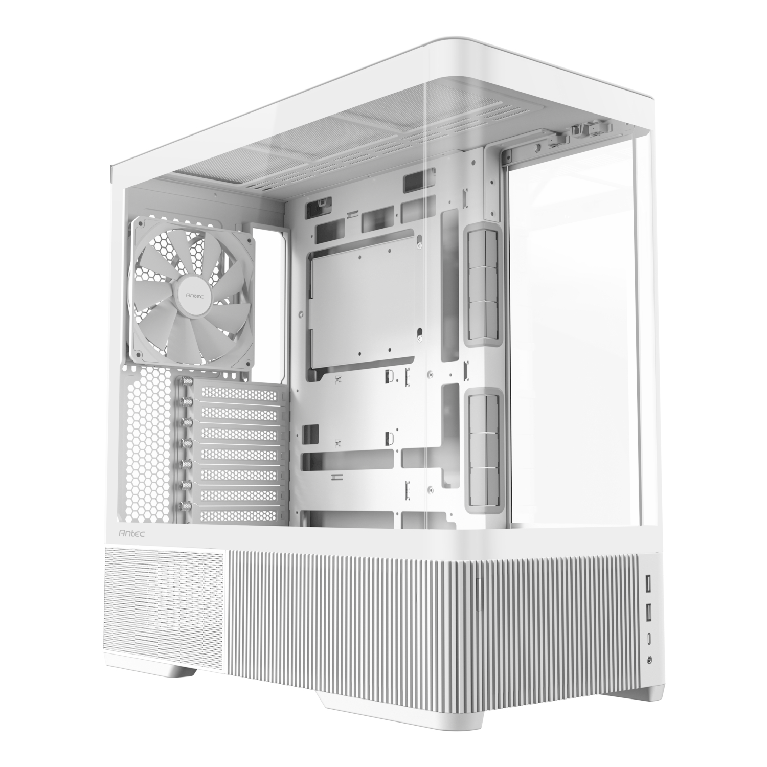 Antec C6 CURVED AIR ATX | Micro-ATX | ITX Mid-Tower Gaming Chassis - White - Image 1