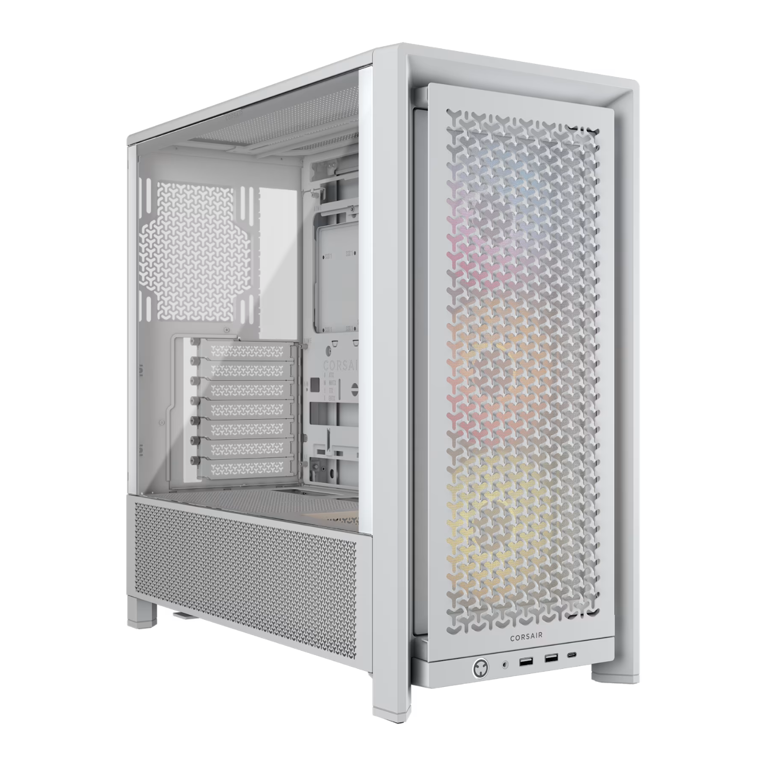 Corsair FRAME 4000D RS ARGB Modular Mid-Tower PC Case - White - Image 1