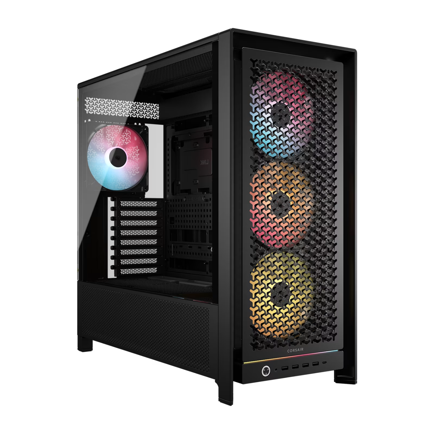 Corsair FRAME 5000D RS ARGB High-Airflow Mid-Tower PC Case - Black - Image 1