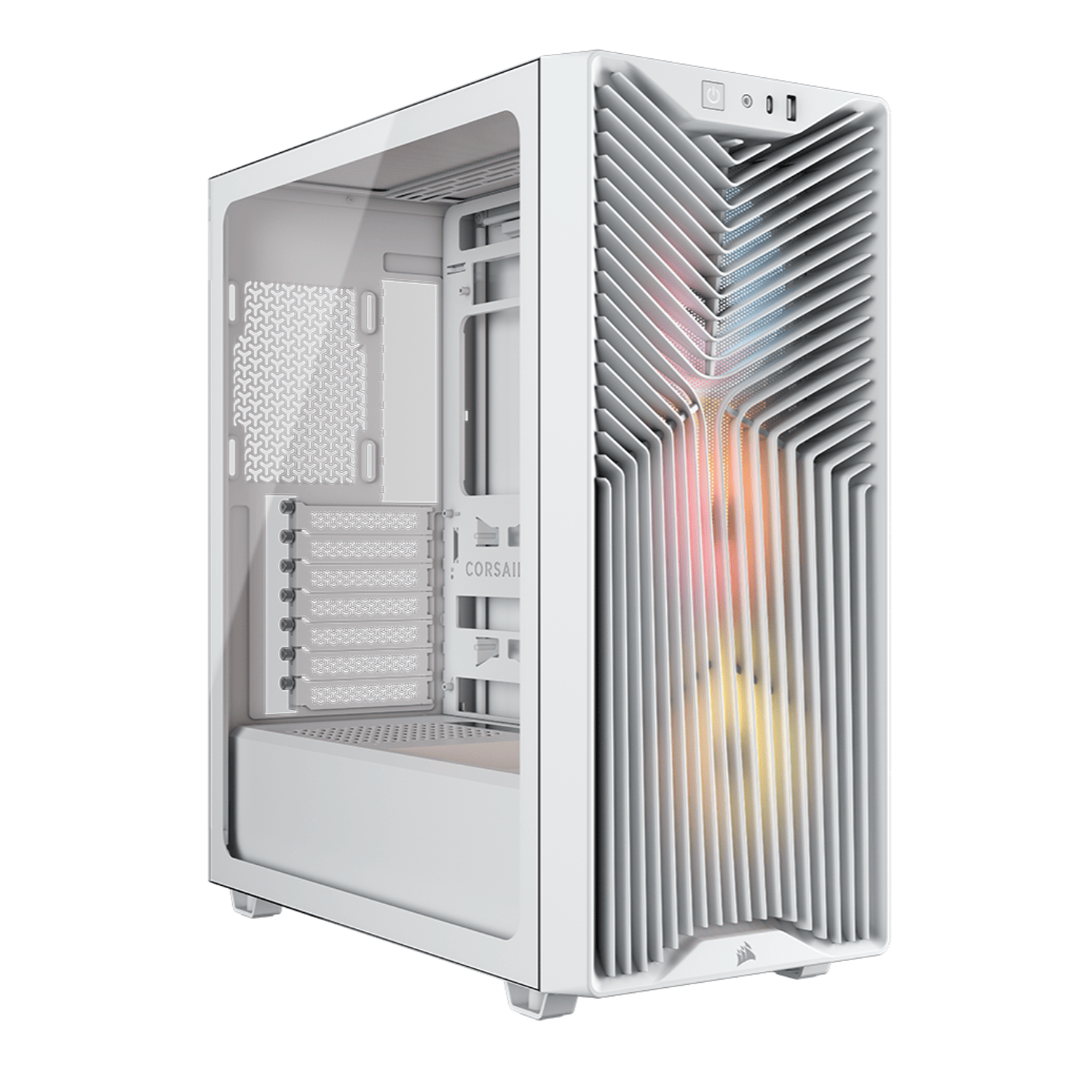 Corsair 3200D RS ARGB Mid-Tower PC Case – White - Image 1