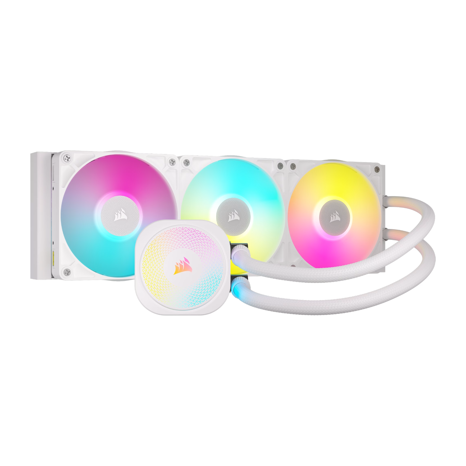 Corsair iCUE LINK TITAN 360 RX RGB AIO Liquid CPU Cooler - White - Image 1