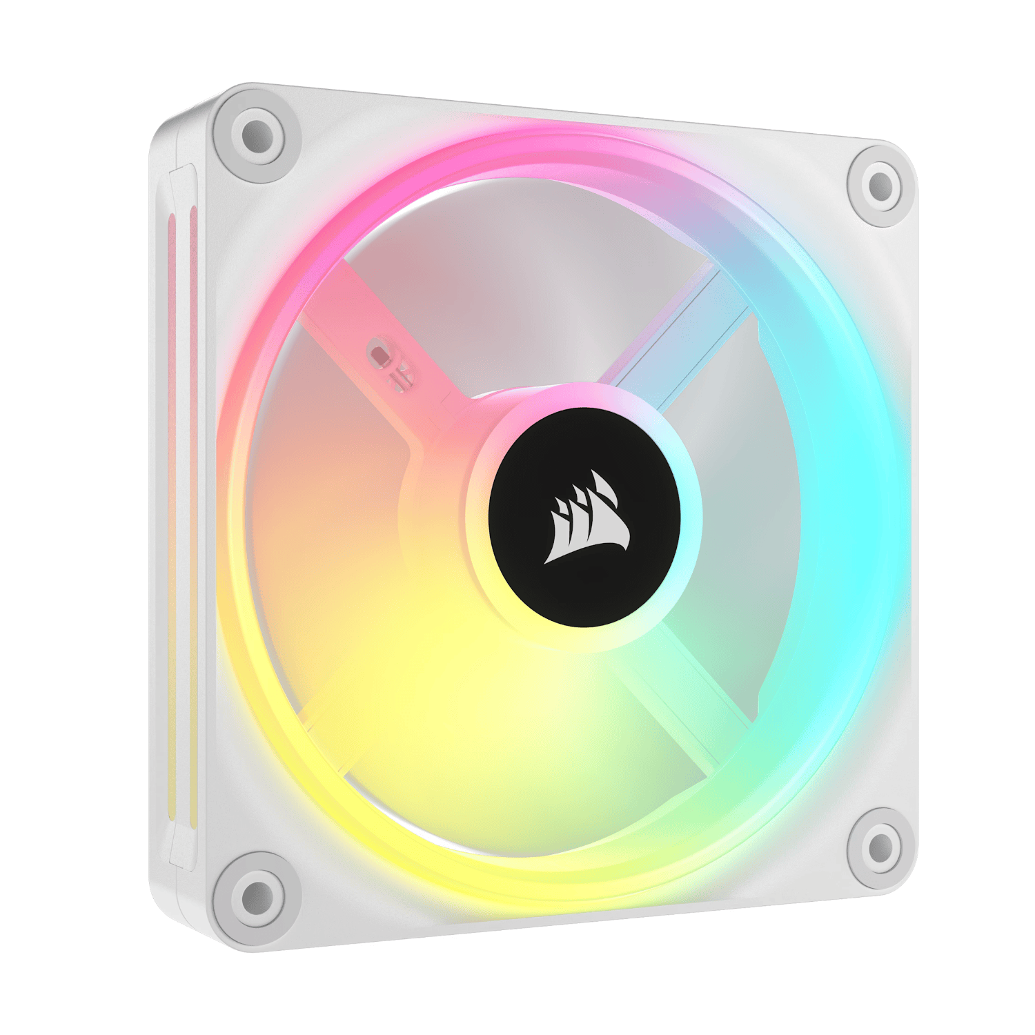 Corsair iCUE LINK QX120 RGB 120mm PWM PC Fan Expansion Kit - White - Image 1