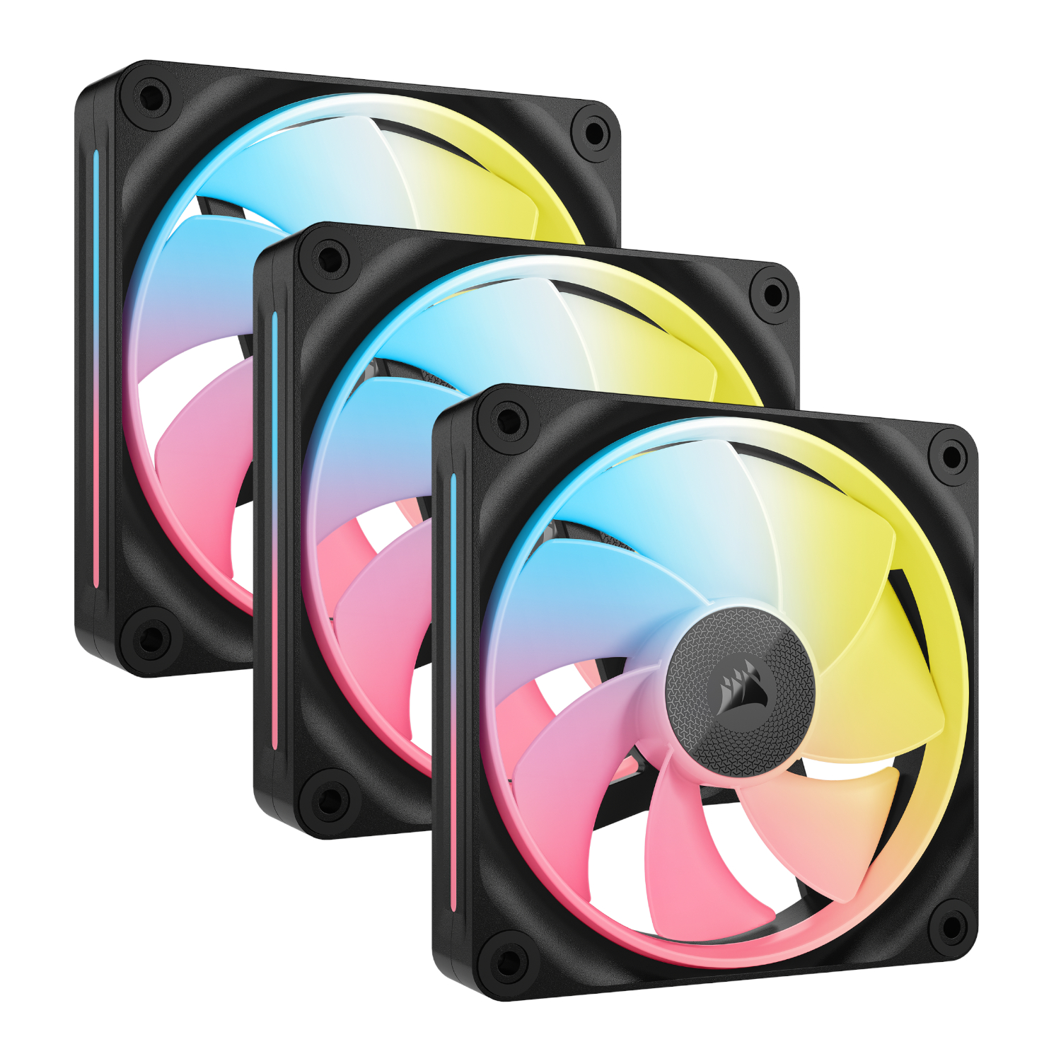 Corsair iCUE LINK LX120-R RGB 120mm PWM Reverse Fans Starter Kit 3-Pack - Image 1