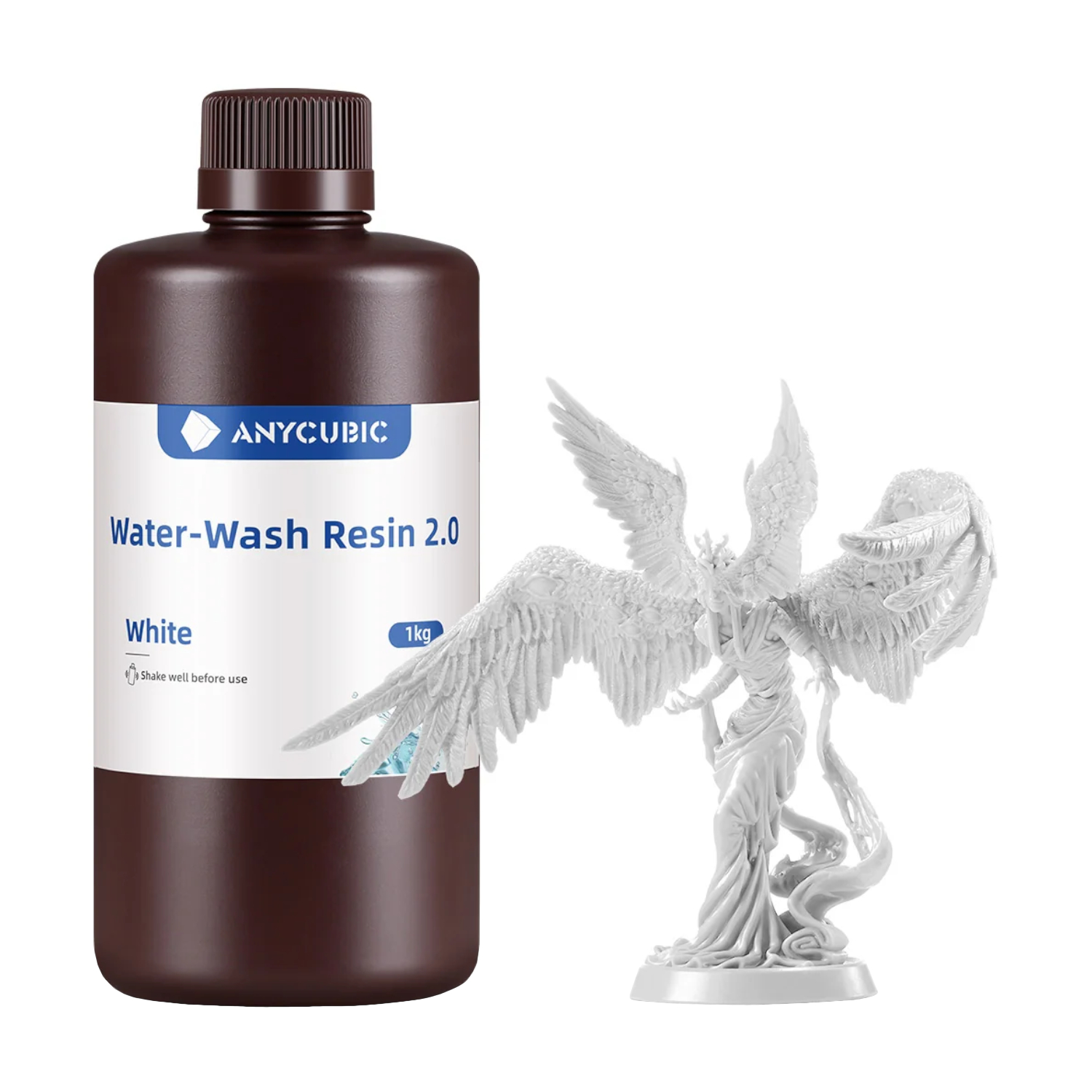 Anycubic Water Wash Resin 2.0 – White - Image 1