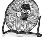 Mellerware Steel Black Hi Velocity 45cm 3 Speed Floor Fan