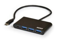 Port USB Type-C to 3 x USB3.0 and 1 x Type-C PD 30cm 4 Port Hub - Black