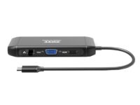 Port USB Type-C 4 x USB3.1|1 x Aux|Micro+SD Card Reader|1 x RJ45|1 x HDMI|1 x VGA|1 x Type-C PD Dock 100W - Black