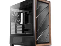Antec FLUX ATX WOOD Mid Tower Gaming Chassis – Black